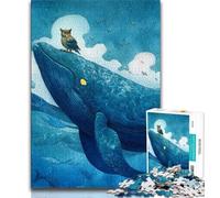 Jigsaw Puzzles for Adults 1000 Whales And Owls 1000 Pieces for Adults,Learning Educational Toys Family Games Gifts for Friends And Family (size 38x26cm)
