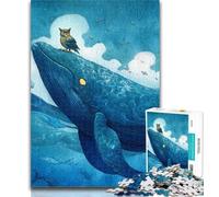 Jigsaw Puzzles for Adults 1000 Whales And Owls Adult Jigsaw,for Educational Game Challenge Toy Birthday Present, Gifts, Wall Art 26x38cm