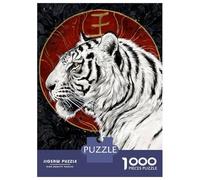 Jigsaw Puzzles for Adults 1000 White Tiger Of The West Puzzle for Adults Relaxing Games But Fun And Humorous Challenging To Complete 52x38cm/1000pcs