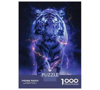 Jigsaw Puzzles for Adults 1000 White Tiger Space Animal Jigsaw for Adults Relaxing Games Pattern Assembly Gifts for Friends And Family 52x38cm/1000pcs