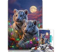 Jigsaw Puzzles for Adults 1000 White Tiger Teenager Puzzles,family Fun Games Is Ideal As A Gift for The Whole Family (size 75x50cm)