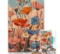 Jigsaw Puzzles for Adults 1000 Wildflower Summer Adult Jigsaw,Fun Games Every Piece Is Unique - Challenging Family Fun Game 26x38cm