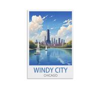 Jigsaw Puzzles for Adults 1000 Windy City Chicago 1000 Piece Jigsaw Puzzle For Adults - Challenging Puzzle Perfect for Game Nights 26x38cm