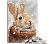 Jigsaw Puzzles for Adults 1000 Winter Rabbit Suitable for Ages 14 And Up Family Games Deal As Gifts for The Whole Family 26x38cm