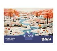 Jigsaw Puzzles for Adults 1000 Winter Wonderland Painting Jigsaws for Adults Relaxing Games Stress Reliever Challenging To Complete 38x26cm/1000pcs