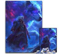 Jigsaw Puzzles for Adults 1000 Wolf Guardian Wooden Jigsaw Puzzles for Adults for Home Decor Brain Training 1000 PCS(38x26cm)
