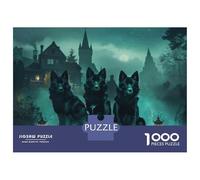 Jigsaw Puzzles for Adults 1000 Wolf Pack in Moonlit Forest Jigsaw for Adults Relaxing Games Pattern Assembly Gifts for Friends And Family 52x38cm/1000pcs