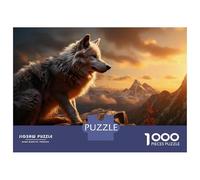 Jigsaw Puzzles for Adults 1000 Wolf Statue for Garden Decoration Puzzle for Adults Anti-Stress Toys Improve Memory Gifts for Friends And Family 52x38cm/1000pcs