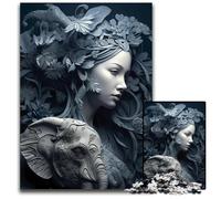 Jigsaw Puzzles for Adults 1000 Woman Paper Cut Art Difficult Puzzles for Adults Gift for Men And Women Daily Special Occasion 1000 PCS(38x26cm)