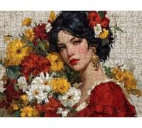 Jigsaw Puzzles for Adults 1000, Women'S Flowers 1000 Piece Puzzles for Adults, Jigsaw Puzzle Games Classic Educational, Games and Family Activities, for Home Wall Decoration, Great Gift Idea R0KH-689