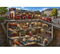 Jigsaw puzzles for adults 1000 Wooden Puzzle Fire Rescue HQ