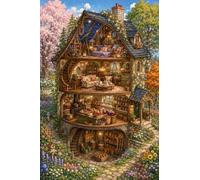 Jigsaw puzzles for adults 1000 Wooden Puzzle Four Season Garden