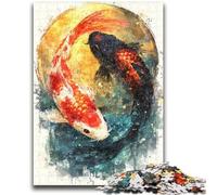 Jigsaw Puzzles for Adults 1000 Yin Yang Koi Educational Games Home Decoration Birthday Present, Gifts for Age 14+ 50x75cm