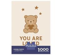 Jigsaw Puzzles for Adults 1000 You Are Loved Teddy Bear Nursery Puzzle for Adults Relaxing Games But Fun And Humorous Challenging To Complete 52x38cm/1000pcs