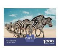 Jigsaw Puzzles for Adults 1000 Zebras in The Wild Jigsaws for Adults Relaxing Games Stress Reliever Challenging To Complete 38x26cm/1000pcs