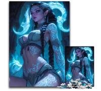 Jigsaw Puzzles for Adults 1000Celestial Tattooed Sorceress Jigsaw Puzzles Educational Brain Teaser Artistic Home Office Decor 14 Age 1000 PCS(38x26cm)