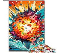 Jigsaw Puzzles for Adults 1000Colorful Explosion Difficult Puzzles for Adults DIY Home Decor Brain Teaser Game for Teenagers (Size 50x75 cm)