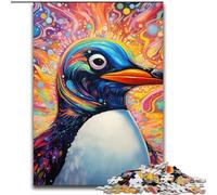 Jigsaw Puzzles for Adults 1000Colorful Penguin Difficult Puzzles for Adults DIY Home Decor Brain Teaser Game for Teenagers (Size 26x38 cm)
