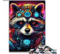 Jigsaw Puzzles for Adults 1000Colorful Raccoon Jigsaw Puzzles 1000Pieces for Adults Challenging Brain Teaser for Teenagers & Families (Size 50x75 cm)