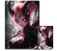 Jigsaw Puzzles for Adults 1000Demonic Anime Girl Challenging Puzzles Family Interactive Game Craft Gift with Colorful Artwork 1000 PCS(38x26cm)