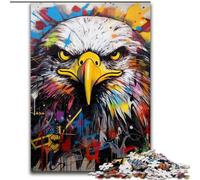 Jigsaw Puzzles for Adults 1000Eagle Graffiti Jigsaw Puzzles 1000Pieces for Adults Challenging Brain Teaser for Teenagers & Families (Size 26x38 cm)