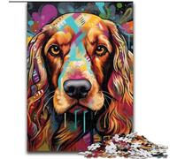 Jigsaw Puzzles for Adults 1000English Cocker Spaniel Graffiti cardboard Jigsaw Puzzles for Adults Family Interaction & Brain Challenge, Family Activity Challenge (Size 26x38 cm)