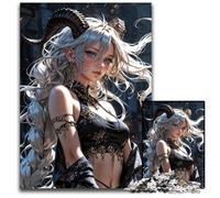 Jigsaw Puzzles for Adults 1000Enigmatic Horned Goddess in Gothic Elegance Challenging Puzzles Family Interactive Game Craft Gift with Colorful Artwork 1000 PCS(75x50cm)
