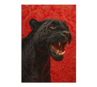 Jigsaw Puzzles for Adults 1000pcs(38x26cm) S Black Panther Roaring Art Print Puzzle for Adults Relaxing Games Perfect Decoration Challenging Game Gifts 1000pcs(38x26cm) S