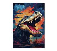 Jigsaw Puzzles for Adults 1000pcs(38x26cm) S Jurassic Roar T-Rex Art Print Jigsaw for Adults Brain Teaser Game Enhance Memory Help The Brain Exercise 1000pcs(38x26cm) S