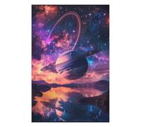 Jigsaw Puzzles for Adults 1000pcs(75x50cm) Galactic Reflections Saturn's Majesty Over Water Puzzle for Adults Relaxing Games Perfect Decoration Challenging Game Gifts 1000pcs(75x50cm)