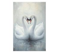 Jigsaw Puzzles for Adults 1000pcs(75x50cm) Swan Love Heart Painting Jigsaw for Adults Brain Teaser Game Enhance Memory Help The Brain Exercise 1000pcs(75x50cm)
