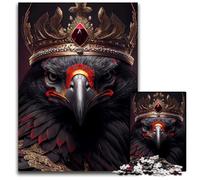 Jigsaw Puzzles for Adults 1000Piece Black Eagle King Or Red Puzzles for Adults Challenging DIY Brain Teaser Perfect Family Game Or Decorative Gift 1000 PCS(75x50cm)
