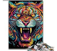 Jigsaw Puzzles for Adults 1000Piece Colorful Art Tiger 1000Piece Jigsaw Puzzles for Adults for Birthdays, Holidays, And Home Decor (Size 26x38 cm)
