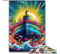 Jigsaw Puzzles for Adults 1000Piece Colorful Submarine Adult Jigsaw Puzzles 1000Pieces Challenging DIY Art for Enthusiasts, for Relaxation (Size 26x38 cm)