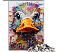 Jigsaw Puzzles for Adults 1000Piece Duck Graffiti 1000Piece Puzzle Skill Level Beginner, Great for Birthday (Size 26x38 cm)