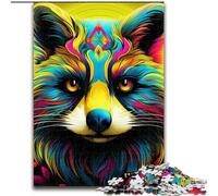 Jigsaw Puzzles for Adults, 1000Piece Pink Raccoon cardboard Jigsaw Challenging Brain Teaser for Teenagers, Family Fun, DIY Home Decor Gift (Size 26x38 cm)