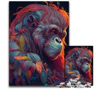 Jigsaw Puzzles for Adults 1000Piece The Wise Orang Utan Puzzles for Adults Interactive Family Game DIY Home Decor Brain Challenge Gift 1000 PCS(75x50cm)