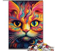 Jigsaw Puzzles for Adults, 1000Piece Yellow Cat Wooden Jigsaw Challenging Brain Teaser for Teenagers, Family Fun, DIY Home Decor Gift (Size 50x75 cm)