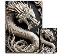 Jigsaw Puzzles for Adults 1000The Mighty White Dragon paper Puzzles Perfect for Christmas Halloween Easter New Year 1000 PCS(38x26cm)