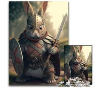 Jigsaw Puzzles for Adults 1000Warrior Rabbit Challenging Puzzles Family Interactive Game Craft Gift with Colorful Artwork 1000 PCS(38x26cm)