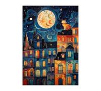 Jigsaw Puzzles for Adults 120 Cartoon City, Challenge Educational Game, Impossible High Difficult Jigsaw Puzzles for Adults, Puzzle 120 Pieces