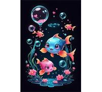 Jigsaw Puzzles for Adults 120 Cartoon Fishs Puzzle Impossible Hard Difficult Challenging Puzzle for Adults 120 Piece Puzzle Games 9.8 x 7.9 inch
