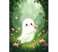 Jigsaw Puzzles for Adults 120 Cartoon Ghost Flower Puzzle Impossible Hard Difficult Challenging Puzzle for Adults 120 Piece Puzzle Games 9.8 x 7.9 inch