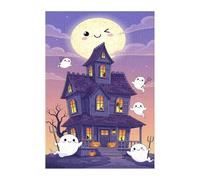 Jigsaw Puzzles for Adults 120 Castle Ghost, Challenge Educational Game, Impossible High Difficult Jigsaw Puzzles for Adults, Puzzle 120 Pieces