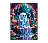 Jigsaw Puzzles for Adults 120 Flower Cute Ghost, Challenge Educational Game, Impossible High Difficult Jigsaw Puzzles for Adults, Puzzle 120 Pieces
