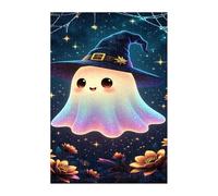 Jigsaw Puzzles for Adults 120 Flowers Cute Ghosts, Challenge Educational Game, Impossible High Difficult Jigsaw Puzzles for Adults, Puzzle 120 Pieces