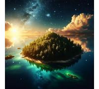 Jigsaw Puzzles for Adults 120 Piece,20x20 cm puzzle for adults Educational Game Challenge Toy 120 Pieces puzzles for Adult Home Decoration Puzzle Island Dreamy Scenery