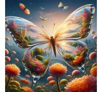 Jigsaw Puzzles for Adults 120 Piece,20x20 cm puzzle for adults Educational Game Challenge Toy 120 Pieces puzzles for Adult Home Decoration Puzzle Butterfly Landscape Flowers