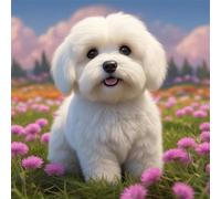 Jigsaw Puzzles for Adults 120 Piece,20x20 cm puzzle for adults Educational Game Challenge Toy 120 Pieces puzzles for Adult Home Decoration Puzzle Pet Dog Flowers