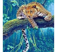 Jigsaw Puzzles for Adults 120 Piece,20x20 cm puzzle for adults Educational Game Challenge Toy 120 Pieces puzzles for Adult Home Decoration Puzzle Jungle Leopard
